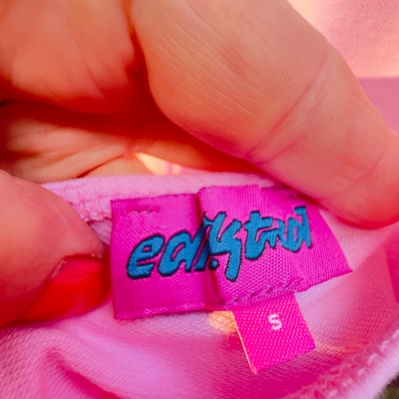 Edikted Light Pink Bambi Open-Back T-Shirt Small - Picture 7 of 11